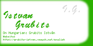 istvan grubits business card