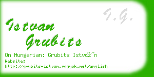 istvan grubits business card